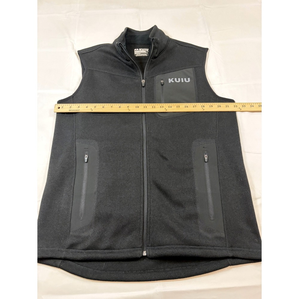 KUIU Base Camp High Loft Sweater Fleece Vest Mens Large Black Full Zip PO 002682 - Picture 9 of 10